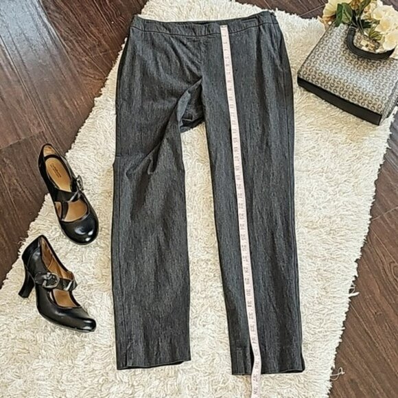 Talbots Women's Dress Pants Size 6 Dark Grey Chatham Ankle Fitted Side Zipper - Picture 10 of 15